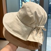 Resim Kadınlar için UPF Korumalı Balıkçı Şapkası, Katlanabilir ve Ayarlanabilir Kenarlı, Pamuk Karışımlı, İlkbahar, Yaz ve Sonbahar Dış Aktiviteleri İçin Güneş Şapkası 