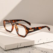 Resim 1 Çift Büyük Boy Retro Gözlük - Güçlü Çerçeveli Vintage Gözlük, Kahverengi Tonlu Lenssiz - Erkek ve Kadınlar İçin Unisex Vintage Gözlük - Günlük ve Özel Etkinlikler İçin 