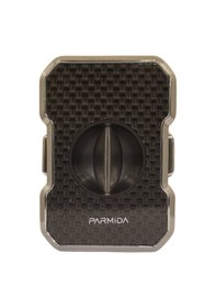 Resim Gümüş Karbon Desenli Metal Puro Makası Kesici - Tr7963 