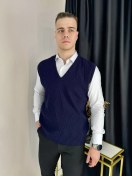 Resim Stil' Goroda Büyük Beden Örgü Yelek 169192433 Mavi Kadife 