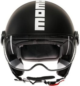 Resim MOMODESIGN Fgtr Classic Motosiklet Kaskı Açık Kask Mono Matt Black White XS 