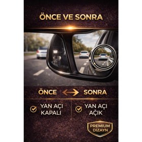 Resim Babikamium Kör Nokta Aynası 2’li Set - Mini Oval Geniş Açılı Dikiz Aynası, Park & Geri Manevra Yardımcı, Araç Içi Uyumlu 