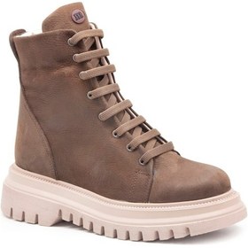 Resim Mammamia D23kb 4200 Kahve Bayan Ayakkabı Çizme-Bot Bot Kahverengi 