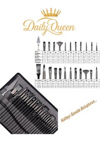 Resim 24 Parça A Kalite Akrilik Yağlıboya Suluboya Fırça Seti 