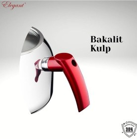 Resim Mirage Mini Boy Bakalit Kulplu Çaydanlık Takımı - Kırmızı Kırmızı 