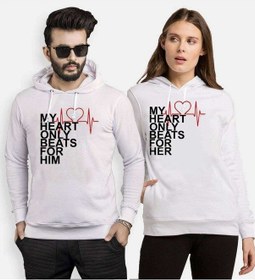 Resim Tshirthane My Heart Sevgili Kombinleri Kapüşonlu Kombini 