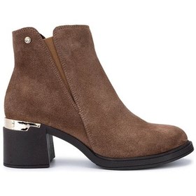 Resim Tamer Tanca Kadın Hakiki Deri Kahverengi Topuklu Bot 1164 25594 Bn Bot Sk25-26 Sıgaro Suet Kahve 