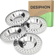 Resim DESIPHON 4'lü 304 Kalite Paslanmaz Çelik Lavabo Süzgeci | Gider Tıkanıklığı Önleyici Süzgeç Seti 
