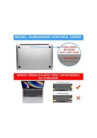 Resim Apple Uyumlu MacBook Pro 13 inç 2021 M1 A2338 Mat Kılıf + Klavye Kılıfı + Film 