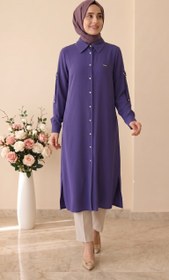 Resim Doque Uzun Tunik 61088 - Mor / 46 