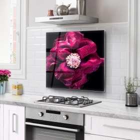 Resim Olinpa Ocak Arkası Cam Koruyucu Tezgah Ankastre Arkası Koruyucu 50X50 cm | 