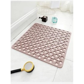 Resim Kaydırmaz Duşakabin Banyo ve Duş Paspası Kare Bubble 54 x 54 cm Pembe Renk SEA149P 