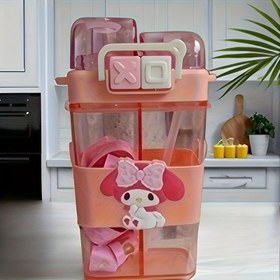 Resim Sanrio için for hello kitty Çift Taraflı Plastik Termos Bardağı - Sevimli Karikatür Tasarımı, Taşınabilir ve Tekrar Kullanılabilir, Sadece Elde Yıkanabilir, Mutfak ve Yemek Kullanımı İçin Mükemmel, Mutfak İçecekleri | Eğlenceli Tasarım | Dayanıklı İçecekler, Sanrio 
