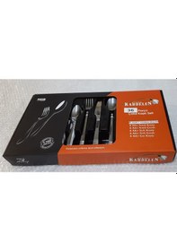 Resim Kardelen 6 Kişilik Turkuaz 36 Parça Kaşık Çatal Bıçak Seti Çelik 