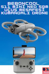 Resim beboncool S11 Mini Neo 50M Uçuş Mesafesi Kumandalı Drone 