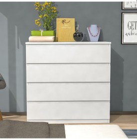 Resim Mbes Mobilya 80'Lik Şifonyer Beyaz 