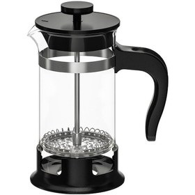 Resim French Press 0,4 Litre Cam/paslanmaz Çelik Yükseklik: 17 Cm Çap: 8 Cm Siyah - Şeffaf 