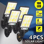 Resim 4 Adet MACROCOSM Dış Mekan Akıllı Güvenlik Işıkları, Hareket Sensörlü, Duvar Lambası, COB LED Projektör, Kısılabilir & 3 Mod, Kızılötesi Bahçe, Avlu, Teras, Balkon, Yol Işığı (Kolay Kurulum) 