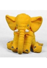 Resim Büyük Uyku Arkadaşım Peluş Yumuşak Fil Sarı - 60 Cm 