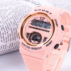 Resim Pembe Çocuk Saati Kız Çocuk Saati Tavimli Dijital Led Saat Su Geçirmez Kronometr 
