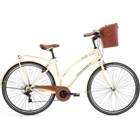 Resim Bisan Serenity Krem 28 Jant Şehir Bisikleti – Sepetli Kadın – Hafif Kadro Blc 