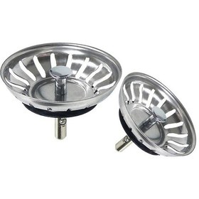 Resim Paslanmaz Çelik Mutfak Süzgeci, 80 Mm Çap, 2'li Paket, Yemek Pişirme Ve Banyo İçin Kolay Temizlenen Süzgeç B 