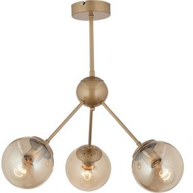 Resim Meyo 3Lü Eskitme Bal Camlı Modern Genç Odası Yatak Odası Salon Avize 