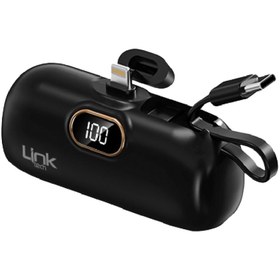 Resim Linktech EP54 4800 mAh Lightning Dock Stant Type-C Kablolu Mini Powerbank 