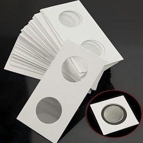 Resim 100 Adet Premium Karton Madeni Para Kovanları Koleksiyoncular İçin - 8 Boyut, Şeffaf Pencere, Madeni Paralar, Çeyrekler, Jetonlar & Madalyalar İçin İdeal 