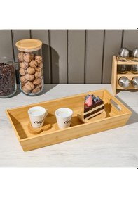Resim Naturalovee Bambu Tepsi - 40x19,5x5,2 Cm Çok Renkli 