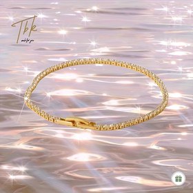 Resim TBK&CO 18k Altın Kaplama Kübik Sentetik Zirkonya Tenis Bilezik - Kadınlar için Ayarlanabilir Hipoalerjenik Minimalist Bling Takı, Anneler Günü Noel Sevgililer Günü Doğum Günü Hediyesi ile Hediye Kutusu, Tenis Aksesuarları Hediyeleri, Şık Aksesuar, Yüksek Kaliteli İşçilik, Moda Aksesuar 