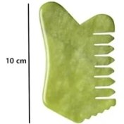 Resim Mena Rise Fulia Elegance Çok Amaçlı Yeşim Taşı Pro Gua Sha Tırtıklı Masaj Aleti Doğal Taş Tarak Jade Gua Sha Jade Hair Comb Saç, Yüz ve Cilt Bakımı Aleti 