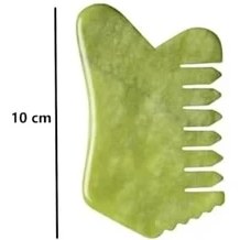 Resim Mena Rise Fulia Elegance Çok Amaçlı Yeşim Taşı Pro Gua Sha Tırtıklı Masaj Aleti Doğal Taş Tarak Jade Gua Sha Jade Hair Comb Saç, Yüz ve Cilt Bakımı Aleti 