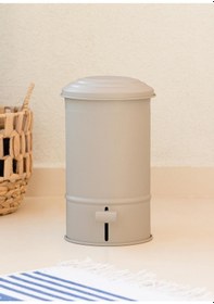 Resim The Mia Stripe Mutfak Ve Banyo Çöp Kovası Bej 5 Lt Bej 