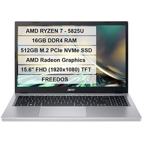 Resim Acer Aspire Go 15 AG15 42P R23G NX.J7XEY.002 R7-5825U 16 GB 512 GB SSD 15.6" Free Dos FHD Dizüstü Bilgisayar 