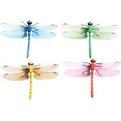 Resim Folinda Pvc Ejderha Şekli Manyetik Buzdolabı Sticker, 4'lü Çeşitli Renkli Paket, 12cm, Ev Dekorasyonu, Çok Amaçlı Kullanım 