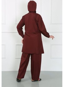 Resim Akbeniz Büyük Beden Tesettür Mayo Bordo 44020-bordo Bordo 