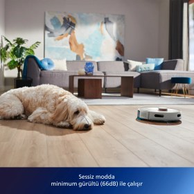 Resim Philips XU2000/21 2000 Serisi Islak Kuru Moplu Robot Süpürge, HomeRun Uygulaması, LDS Radar Navigasyon, Beyaz ve Bakım Kiti, 