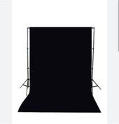 Resim Akdeniz 2x3m siyah fon perde +stand 