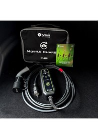 Resim Bemis Mini Mobil Taşınabilir Elektrikli Araç Şarj Cihazı 2,3 Kw / 3,7 Kw 15 Metre Çanta Hediye 1 