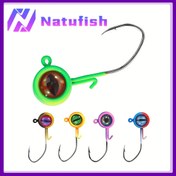 Resim 3D Gözli Natufish Crappie Jig Başlıklı Swimbait, Tel Tutuculu Panfish ve Levrek Balıkçılık Yemleri - Tuzlu Su 
