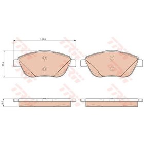 Resim TRW GDB1926 Fren Balatası Ön 2008 13- / C3 09- C3 Picasso 09- Ds3 10- 