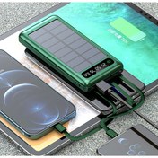 Resim Enshall 10.000 Mah Güneş Enerjili Led Işıklı Powerbank Şarj Aleti 2x Usb Çıkışlı Mikro Typc Lıghtnıng 