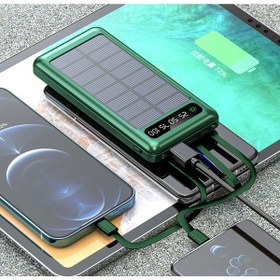 Resim Enshall 10.000 Mah Güneş Enerjili Led Işıklı Powerbank Şarj Aleti 2x Usb Çıkışlı Mikro Typc Lıghtnıng 
