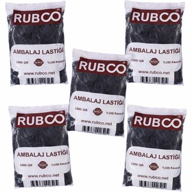 Resim Rubco Ambalaj Lastiği Siyah - 70 mm - 5 Paket x 1 KG 