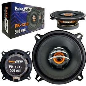 Resim Poke 2 Adet Oto Hoparlör Kapı Kolon 13cm 550w Tweterli 