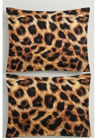 Resim More Home %100 Pamuklu 5d Kapaklı Yastık Kılıfı 2 Adet 50 X 70 Cm -leopar Postu Çok Renkli 