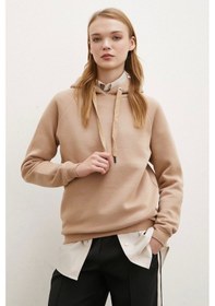 Resim Never More Kapüşonlu Sweatshirt Kahve Kahve 