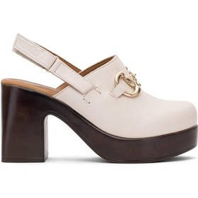 Resim Venüs 2217007y Kadın Hakiki Deri Topuklu Sandalet Bej Bej 