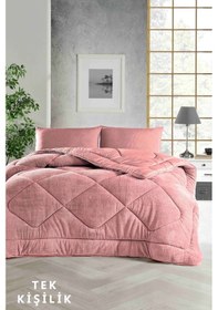 Resim Ely Parker Yumuşak Tek Kişilik Renkli Yorgan Wellsoft Çift Taraflı 155x215 